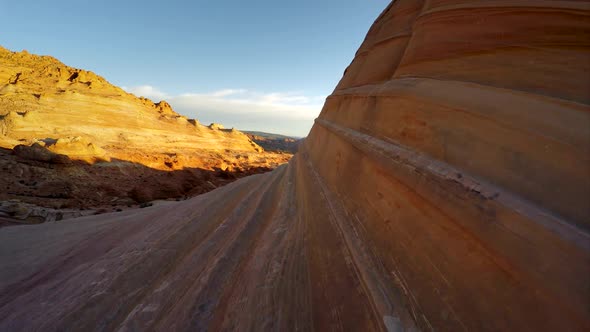 Hiking in Coyote Buttes North, The Wave