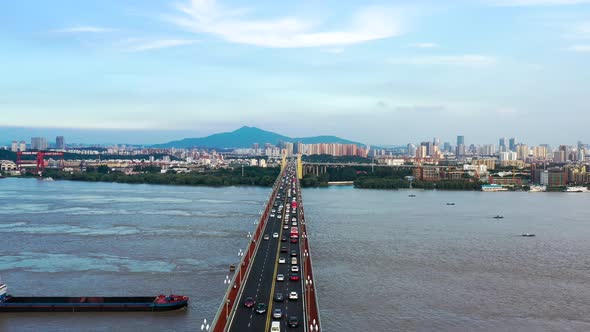 urban construction landscape,yangtze river bridge
