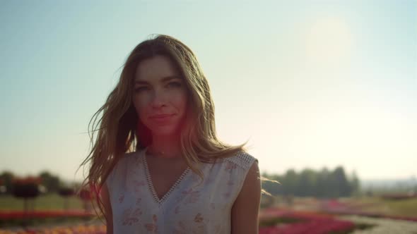 Beautiful Woman Face Smiling