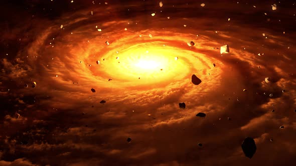 The Formation Of A Star System From Clouds Of Gas And Asteroids alt