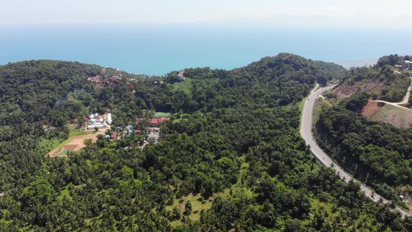 Beautiful high view of nature with sea ocean