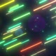 Abstract Rounded Neon Lines Background With Flying Particles - VideoHive Item for Sale
