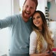Beautiful Couple Smiling and Taking Selfies at Home - VideoHive Item for Sale