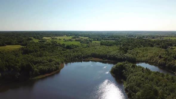 Beautiful Landscape Of Lakes Korovayskoye And Burbino 05