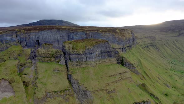 Aerial View of Rock Formation Located in County Leitrim Ireland Called Eagles Rock