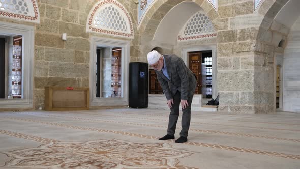 Man Praying In Mosque