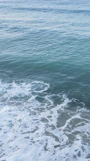 Sea Near the Coast  Closeup Aerial View of the Coastal Seascape