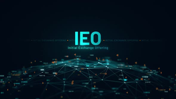 Initial Exchange Offering IEO Cryptocurrency Digital Globe Animation 4K