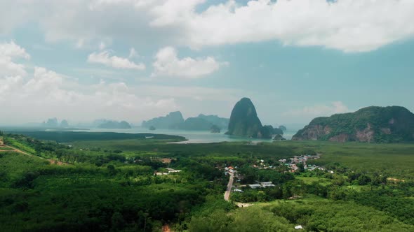 Aerial View of Toh Li View Point PhangNga Province Thailand