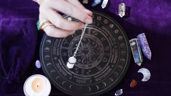 Top View of Astrologer Hands