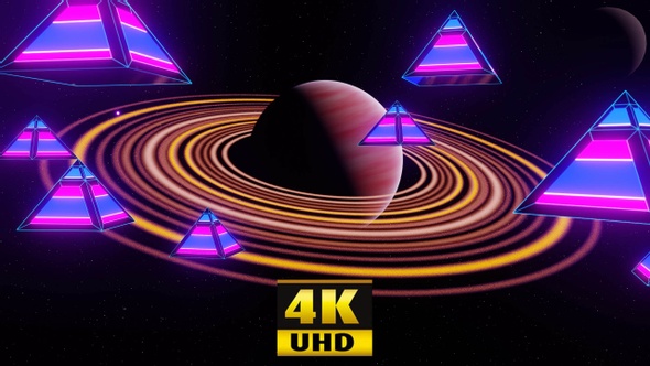 Pyramids In Space 4K