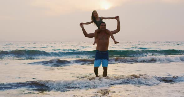 Father and Young Daughter