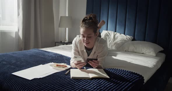 Female Student Making Online Purchases