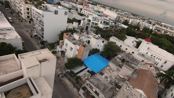 Aerial View of Playa Del Carmen Mexico