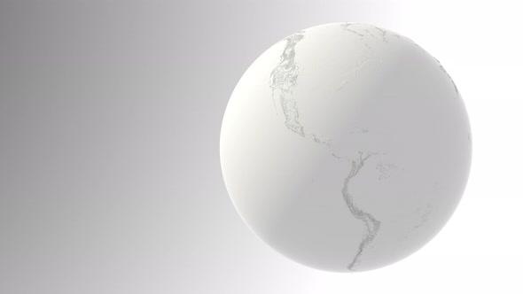 the globe is spinning on a light background performance in a light gray style loop animation