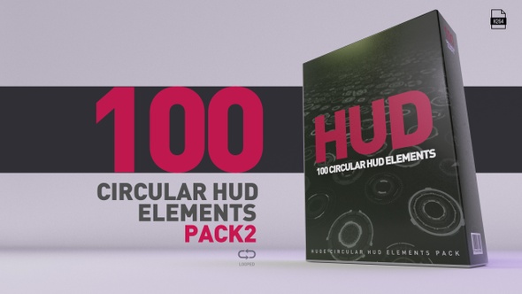 HUD Pack V2 - 100 Circular HUD Elements