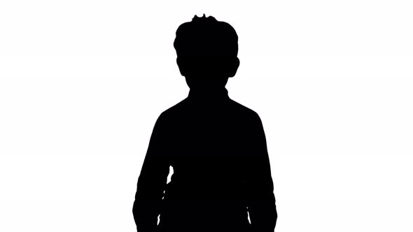 Silhouette Little Girl Walking alt