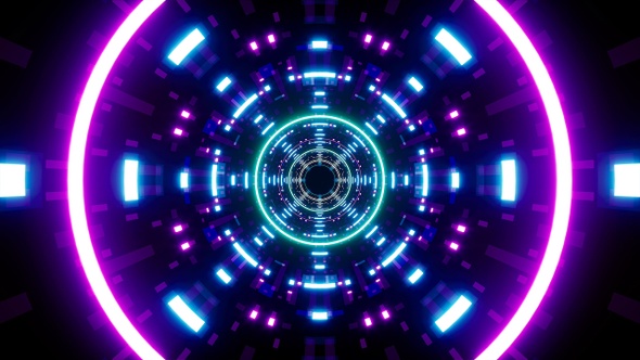 Pulsating Sound Wave Neon Lights alt