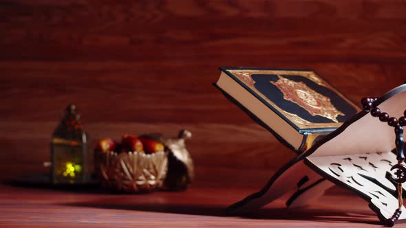 Quran Book Closeup Praying Islamic Religion