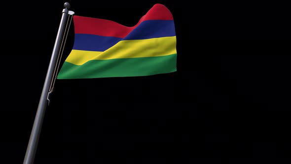Mauritius Flag With Alpha Channel  4K