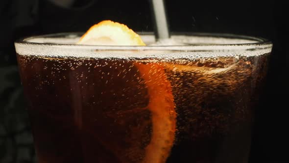 Carbonated Drink. Close-up.