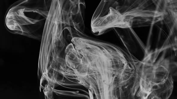 Smoke in black background