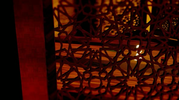 Luminous Muslim Woman Praying in Mosque