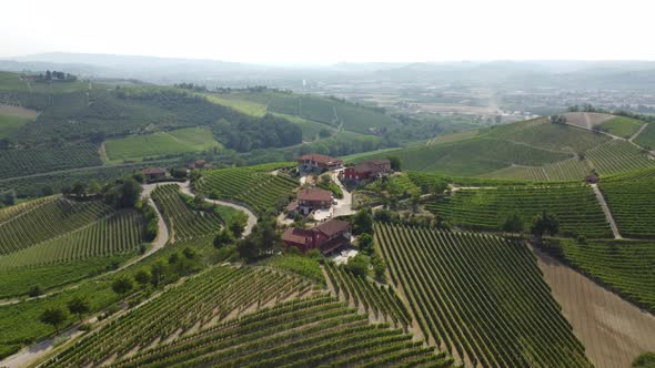 Barbaresco Rural Countryside and Vineyard in Monferrato, Piedmont