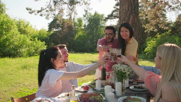 Friends Celebrating Something In Park