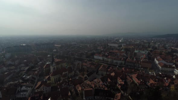 Aerial view of Ljubljana