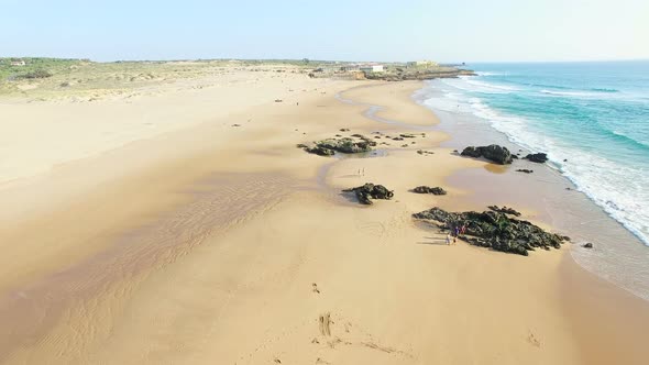 Praia da Guincho beach Portugal, popular with kitesurfers