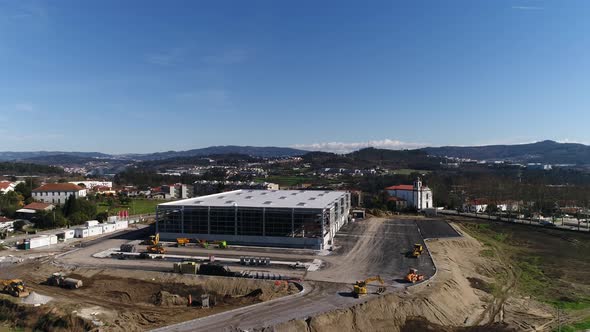 Pavilion Construction Aerial View