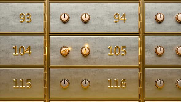 Empty Safety Deposit Box Opened By Two Golden Keys