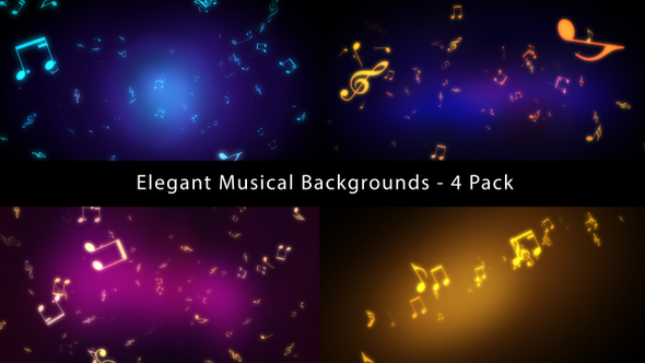 Elegant Musical Backgrounds 4 Pack