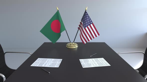 Flags of Bangladesh and the United States alt