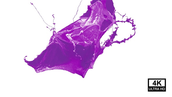Collision Of Streaming Purple Paint Splash V2