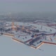 Aerial Footage of the Peter and Paul Fortress in a Snow Storm in a Winter Evening Night Illumination - VideoHive Item for Sale