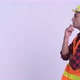 Profile View of Young Happy Hispanic Man Construction Worker Thinking - VideoHive Item for Sale