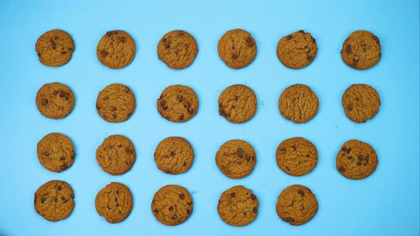 Stop Motion of Cookies Moving and Show Direction 