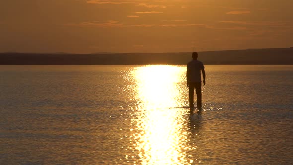 Walking On The Salt Lake During Sunset 3