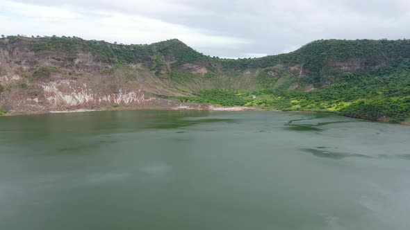 Lake Crater at Taal Volcano. Philippines.