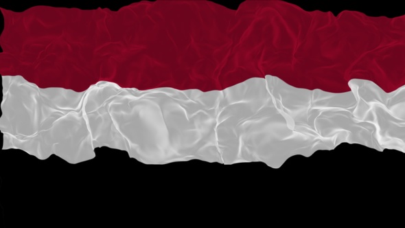 flag Yemen turns into smoke. State weakening concept a crisis, alpha channel