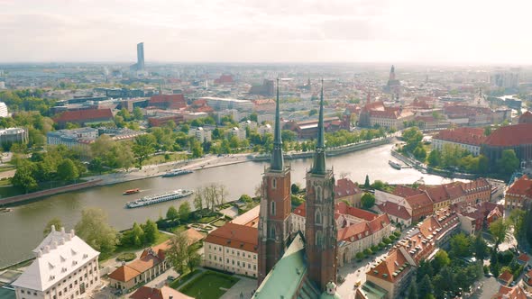 Aerial View of Wroclaw