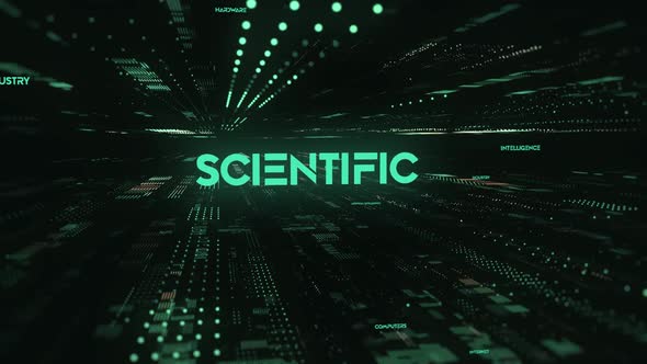 Sci Fi Digital Data Word Scientific