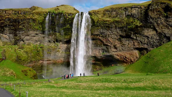 Seljalandsfoss Waterfall Located in the South Region in Iceland Right By Route 1