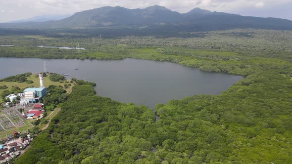 Aerial view of West Bali National Park in Indonesia