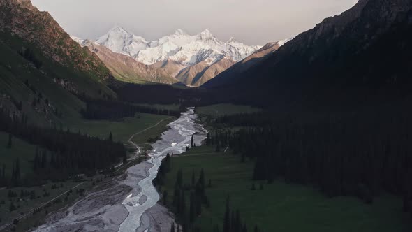 Mountains and the river