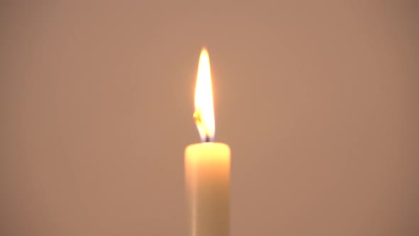Lonely white candle 