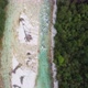 Aerial view of kayakers in the river Soca in Slovenia. - VideoHive Item for Sale