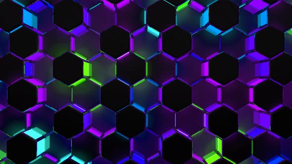 Neon Honeycomb